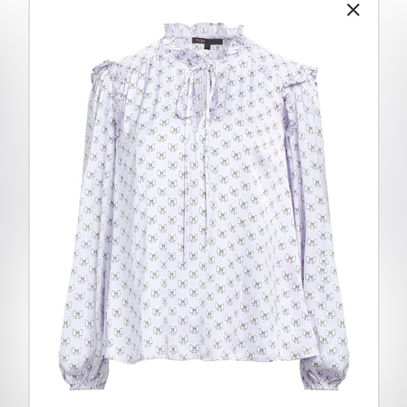 Maje bow print lilac blouse - Picture 2 of 2